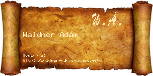 Waldner Ádám névjegykártya